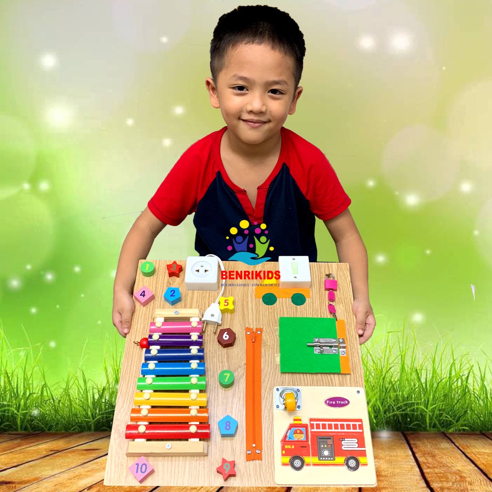 Bảng Bận Rộn Busy Board Benrikids BR04 Rèn Luyện Kỹ Năng Toàn Diện Cho Bé