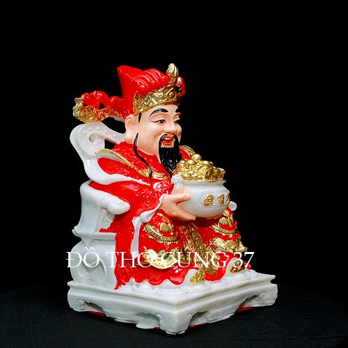 [ Cao 20cm , 25 cm [ TƯỢNG  THẦN TIỀN MÀU ĐỎ  [ COMPOSITE + BỘT ĐÁ ]
