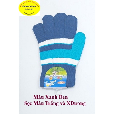 Găng tay len Bao tay len Nam Nữ Bít ngón Sọc ngang Nhãn SUN G Cotton Chống nắng Giữ ấm Hút mồ hôi Bảo vệ da tay Sxtại VN