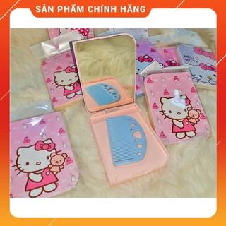 bộ gương + lược Mèo Kitty