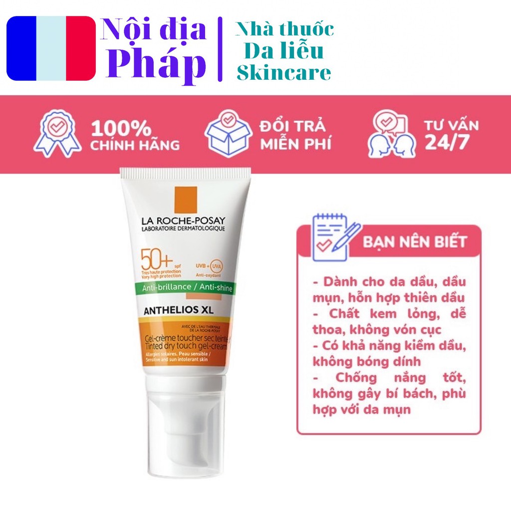 ✅✅ (HÀNG CHUẨN NỘI ĐỊA EU) kEM CHỐNG NẮNG LA ROCHE POSAY ANTI-SHINE ANTHELIOS XL DRY TOUCH SPF50+