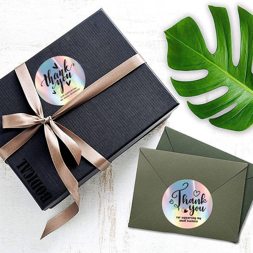 Set 1 / 500 Sticker In Chữ Thank You Độc Đáo Dán Trang Trí Bì Thư / Bánh Lễ Tạ Ơn DIY