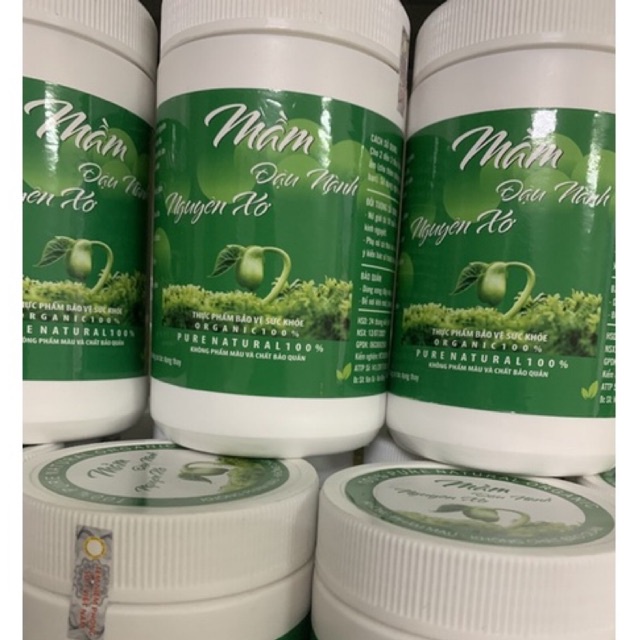 Mầm đậu nành nguyên xơ nhà làm hộp 500g