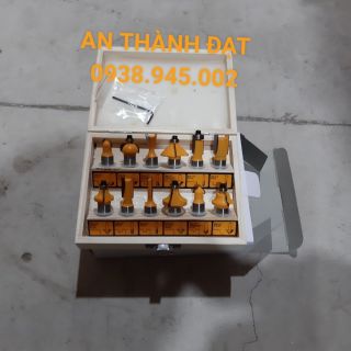 BỘ 12 MŨI PHAY GỖ 12.7MM INGCO MODEL: AKRT12121