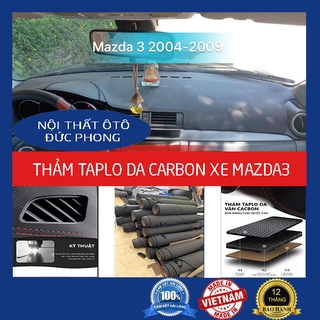 Thảm Taplo Ô Tô Mazda 3 Da Cacbon 3 Lớp Đức Phong, Chống xước, Chống Nóng, Bảo Hành 12 Tháng Lỗi 1 Đổi 1