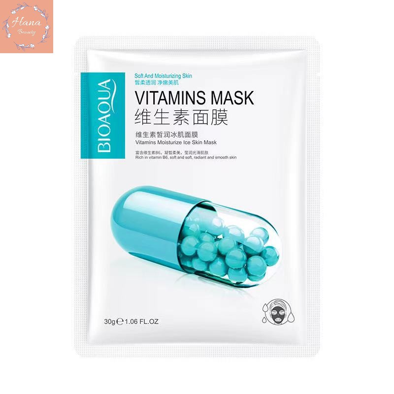 Mặt nạ Vitamins Mask DƯỠNG TRẮNG THU NHỎ LỖ CHÂN LÔNG nội địa Trung