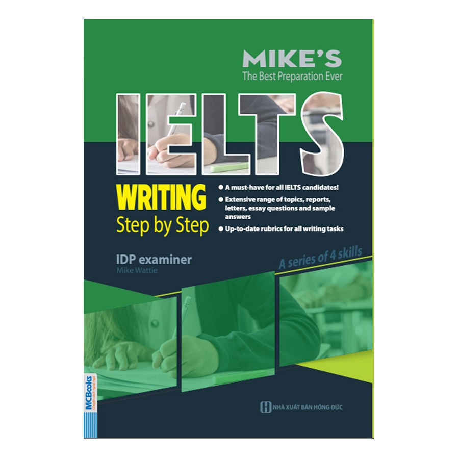 Sách - Combo 5 Cuốn Luyện Thi IELTS Mike's - Listening, Speaking, Reading, Writing ( Dùng App ) Tặng kèm bút bi