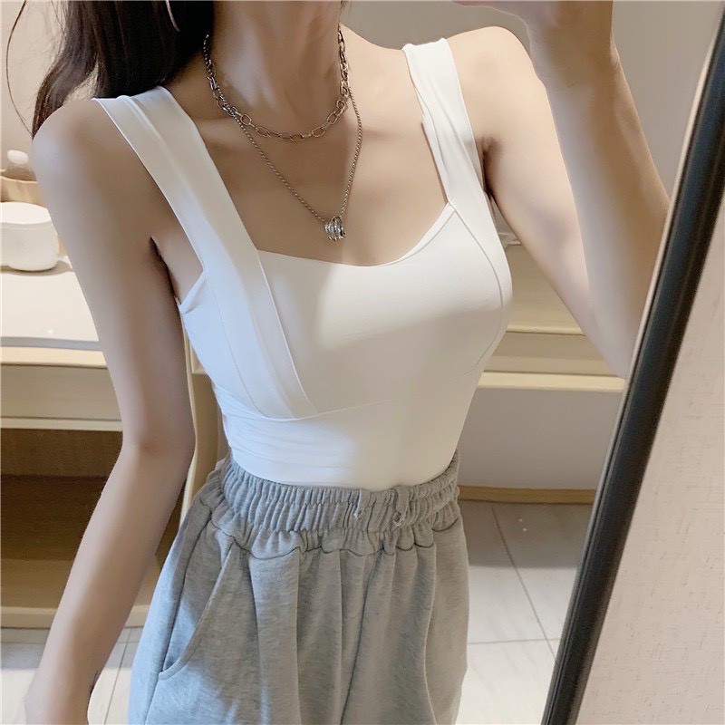 Áo Tập Gym Yoga Hai Dây Su Đủ Màu, Áo Croptop Thể Thao Nữ Ôm Tôn Dáng [Ảnh Chụp Thật] - OA019