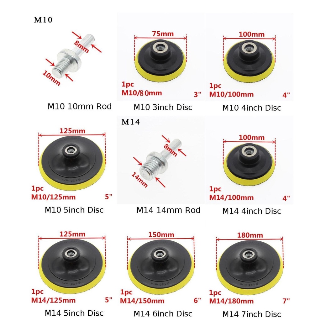 Đệm Xốp Đánh Bóng Xe Hơi Kích Thước 3/4/5/6/7inch