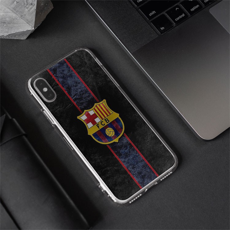 Ốp đt iphone bóng đá logo barcelona nền hình tường xám cực đẹp dành cho Iphone 5 đến 12 Promax BAR20210048