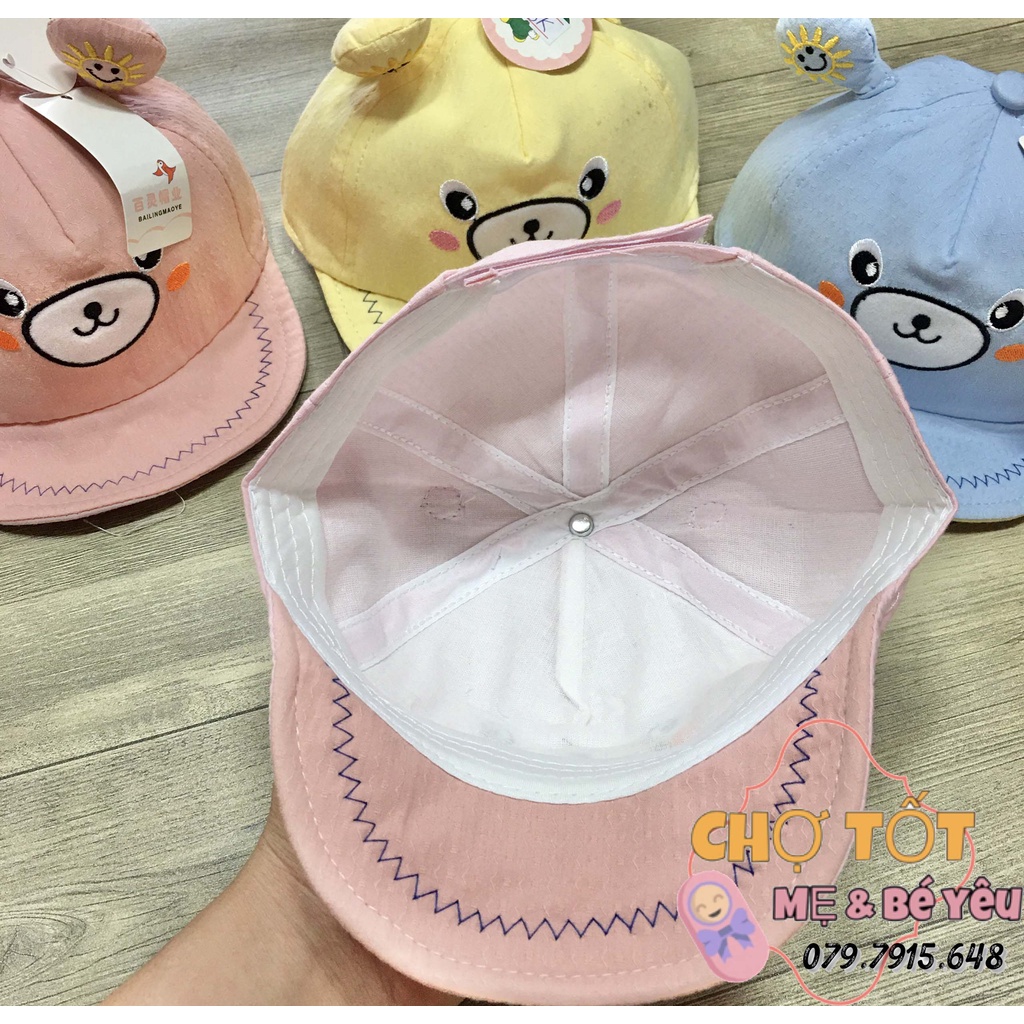 Mũ, Nón Lưỡi Trai Vải Mềm Cho Bé 6-18 Tháng