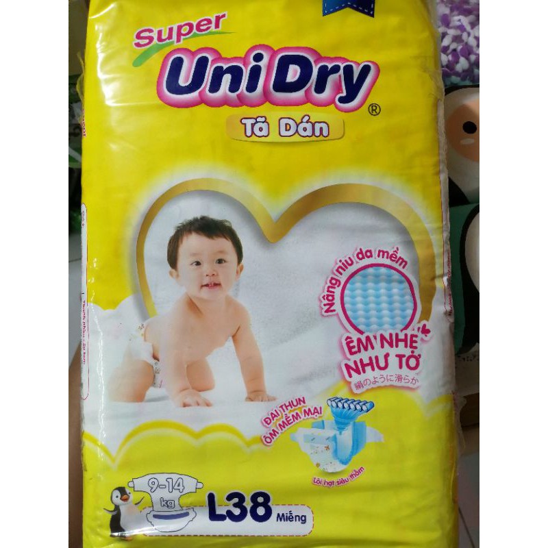 Tã dán Unidry S48 M42 L38 XL34 miếng