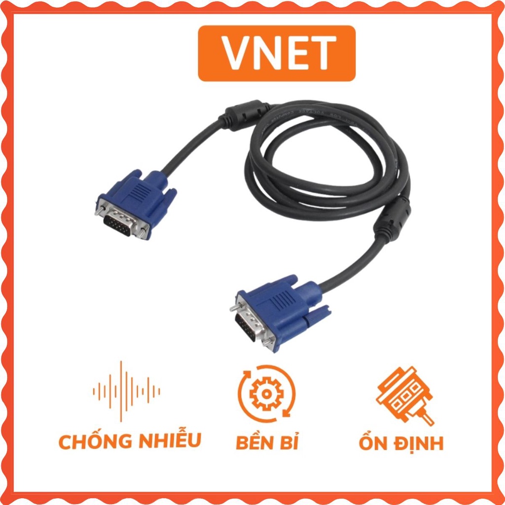 Dây cáp VGA 1.2M 1.5M 1.8M 3M 5M chống nhiễu tốt hàng chất lượng VNET