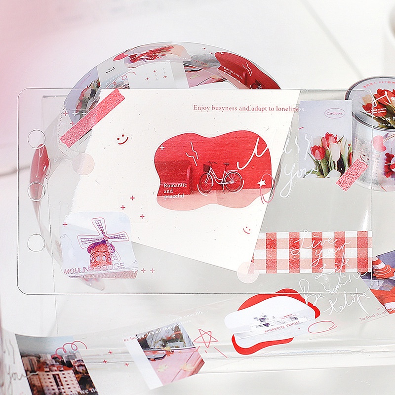 Băng Keo Giấy In Họa Tiết Hoạt Hình Light Goes Beyond The Cloud Trang Trí DIY