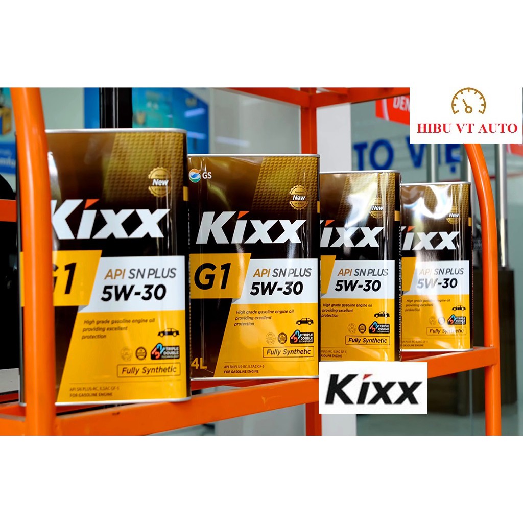 Dầu nhớt tổng hợp cao cấp Kixx G1 SN PLUS 5W30 4L Thùng thiếc Công nghệ Triple Double