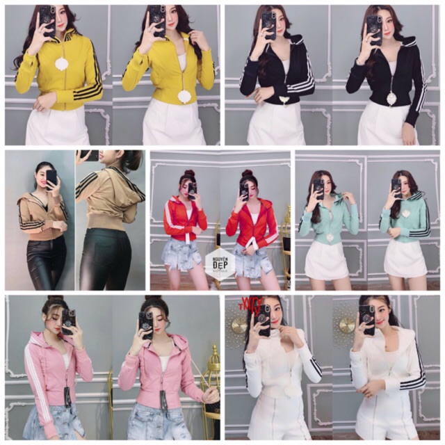 Áo khoác da cá lửng 3 sọc