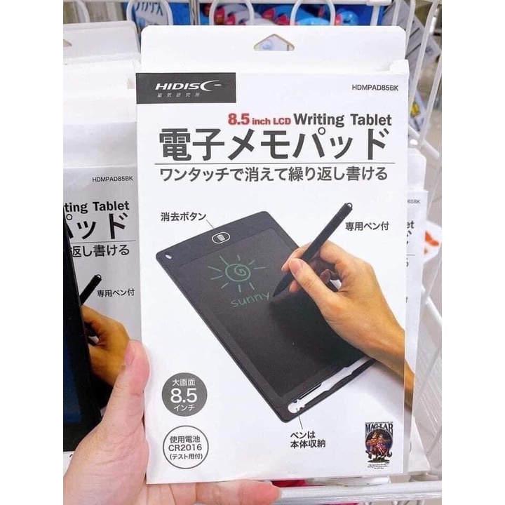Bảng tự xóa LCD thông minh loại 8.5inch giúp cho trẻ 2 3 4 5 6 tuổi vui chơi và học tập an toàn, tha hồ sáng tạo