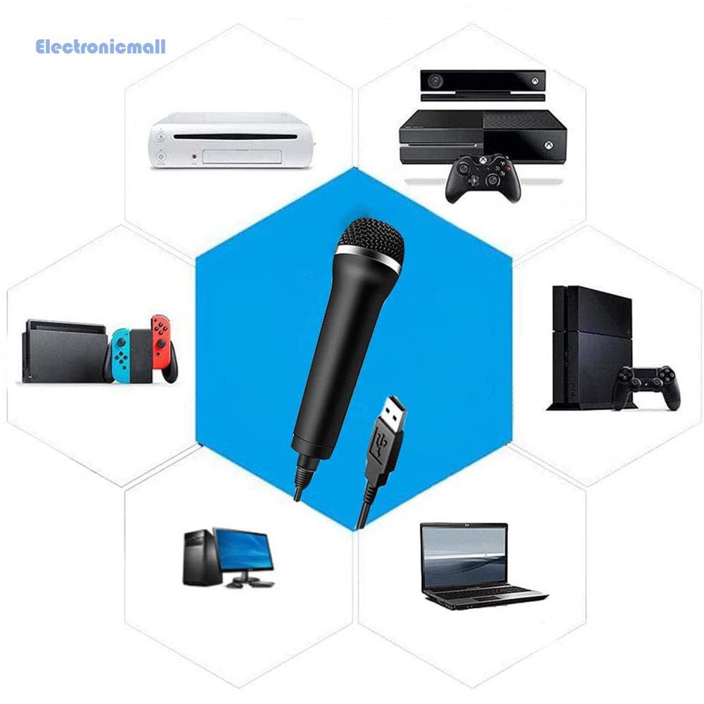 Micro Hát Karaoke Có Dây Usb Mall01 Cho Playstation 4 Ps4 Switch Wii Xbox Pc