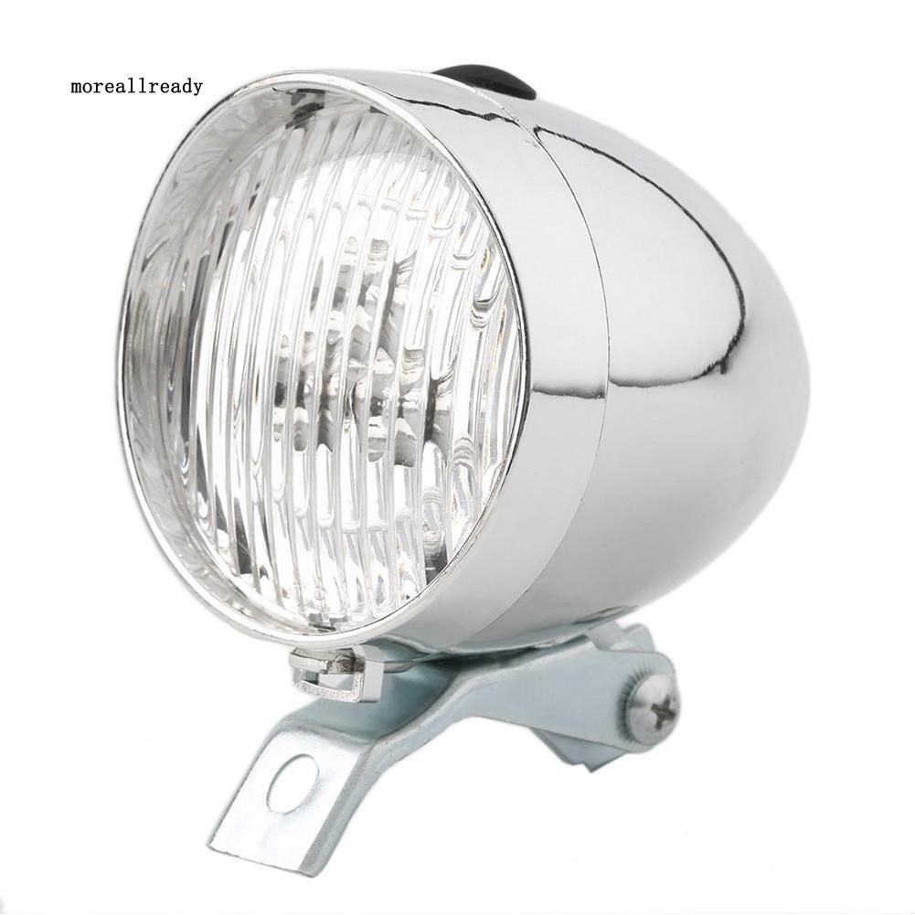 Đèn pha led 3 bóng 2 chế độ sáng kiểu cổ điển cho xe đạp