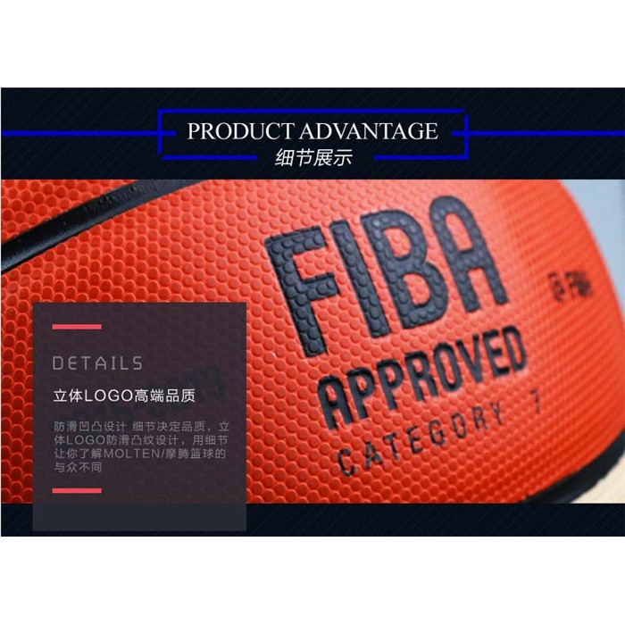 Bóng rổ MOLTEN GG7X Pu Leather bóng trong nhà ngoài trời FIBA Bóng rổ chính thức Molten official basketball