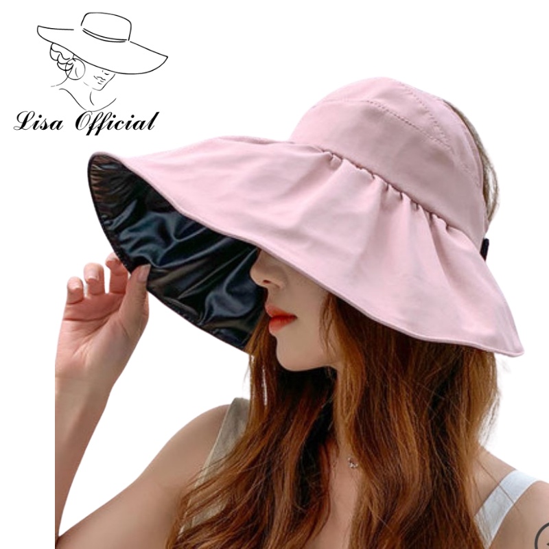 Mũ Hở Chóp Nữ 💖 Lisa Official 💖 Nón Vành Tròn Hở Chóp Chống Tia UV Phong Cách Hàn Quốc Dễ Phối Đồ - SV-26