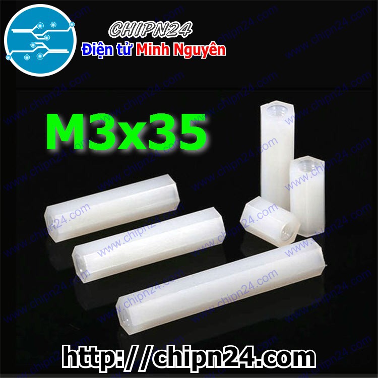 [4 CÁI] Cọc nhựa M3x35 (C-C) (Trụ nhựa)