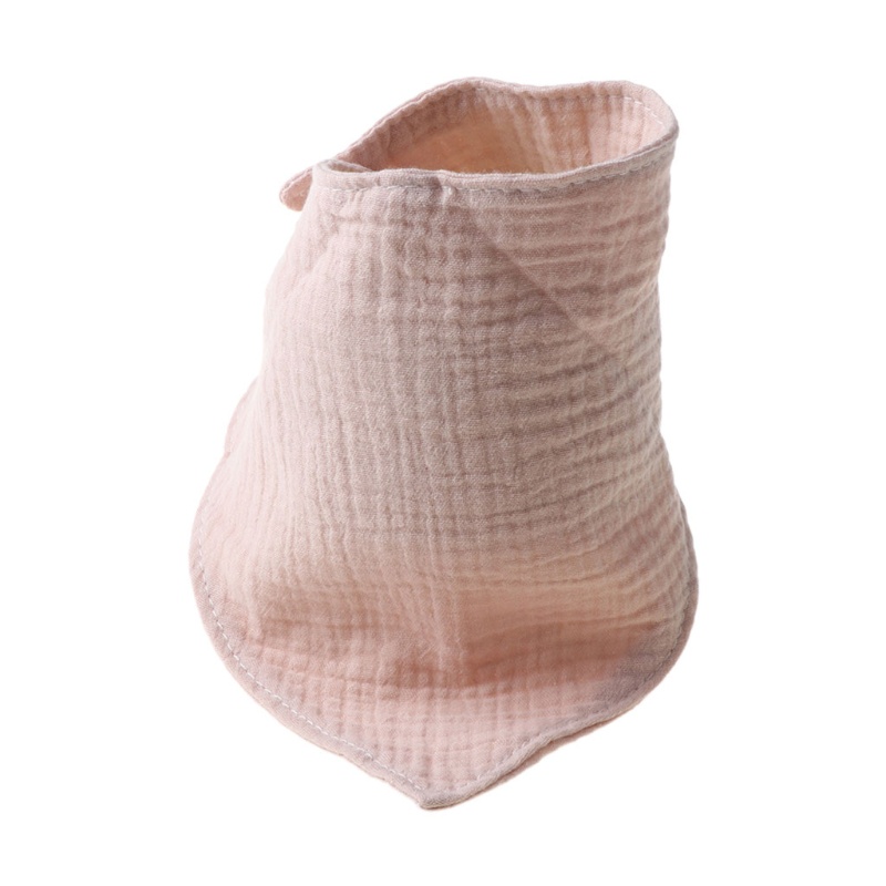 Yếm Ăn Cotton Mềm Mại Thấm Hút Tốt Màu Trơn Dành Cho Bé