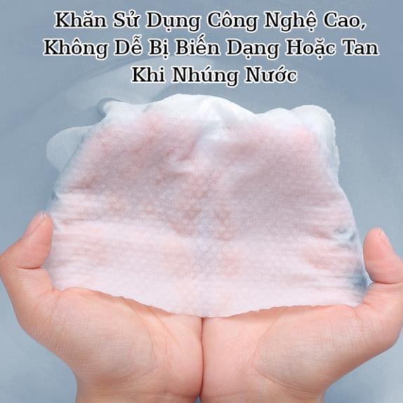 Khăn lau mặt dùng 1 lần nội địa Trung lau khô, lau ướt, Khăn giấy đa năng Animerry túi 150g