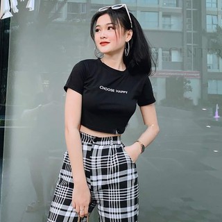 Áo croptop thun (tay cộc )