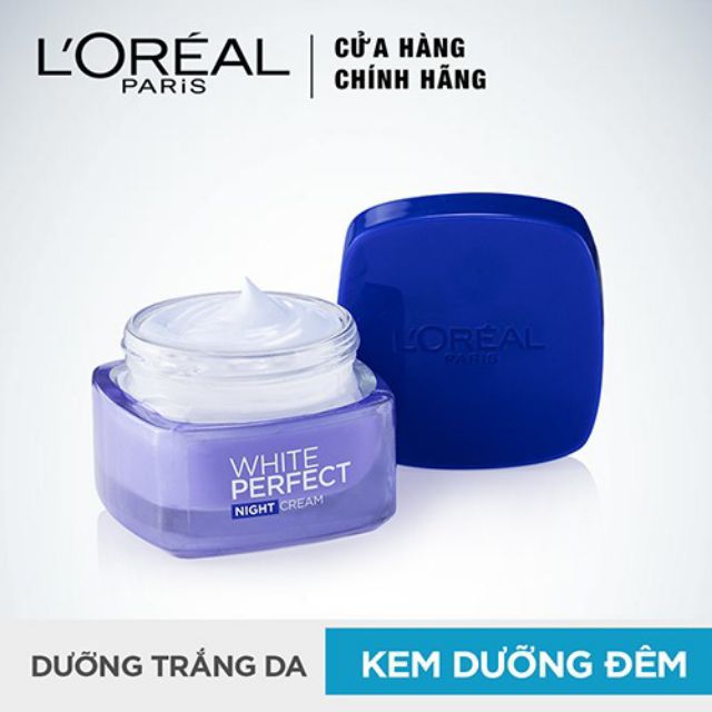 Kem dưỡng da trắng mượt đều màu ngày và đêm L'Oreal Paris White Perfect