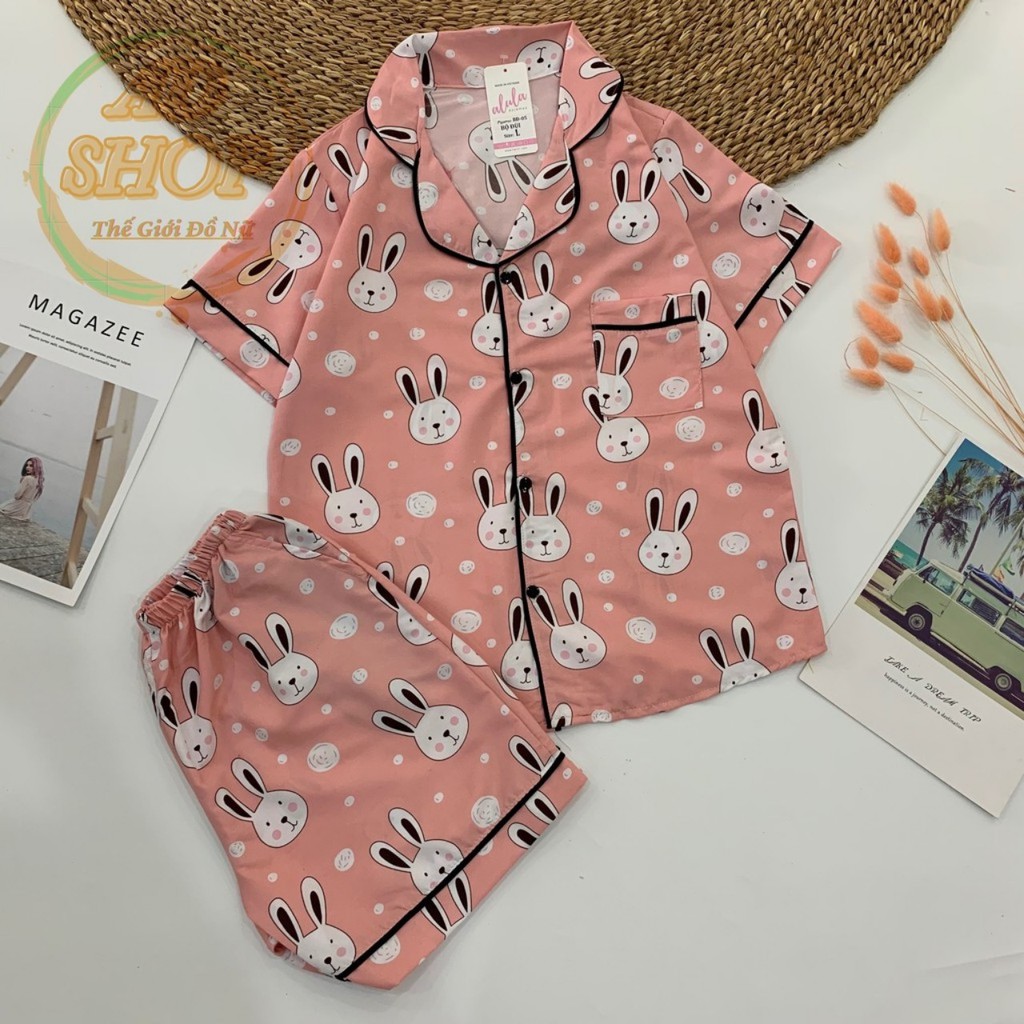 [Pijama cộc đùi Nữ] Đồ ngủ, đồ mặc nhà chất kate thái loại 1 chất đẹp siêu mềm, không nhăn(ảnh thật + video)