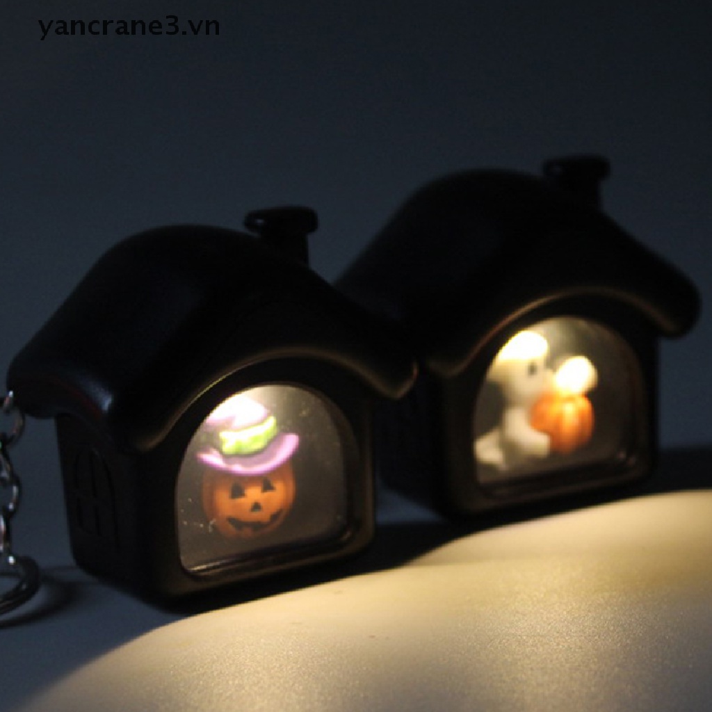 {YAN3} Móc Khóa Phát Sáng Hình Bí Ngô Ma Trang Trí Halloween {yancrane3.vn}