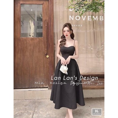 Váy đầm maxi 2 dây tổ ong dài cúp ngực