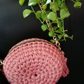 Túi tròn sợi vải handmade