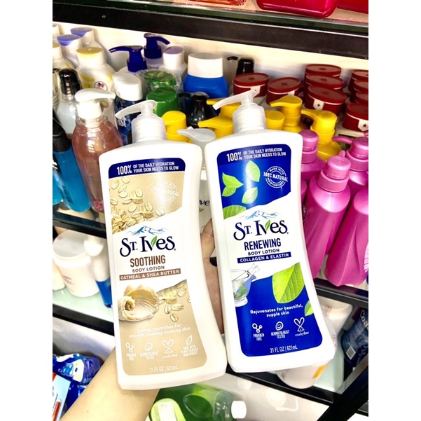 Sữa Dưỡng Thể St.Ives Stives Soothing Oatmeal &amp; Shea butter Body Lotion dành cho da rất rất khô vào mùa đông621ml