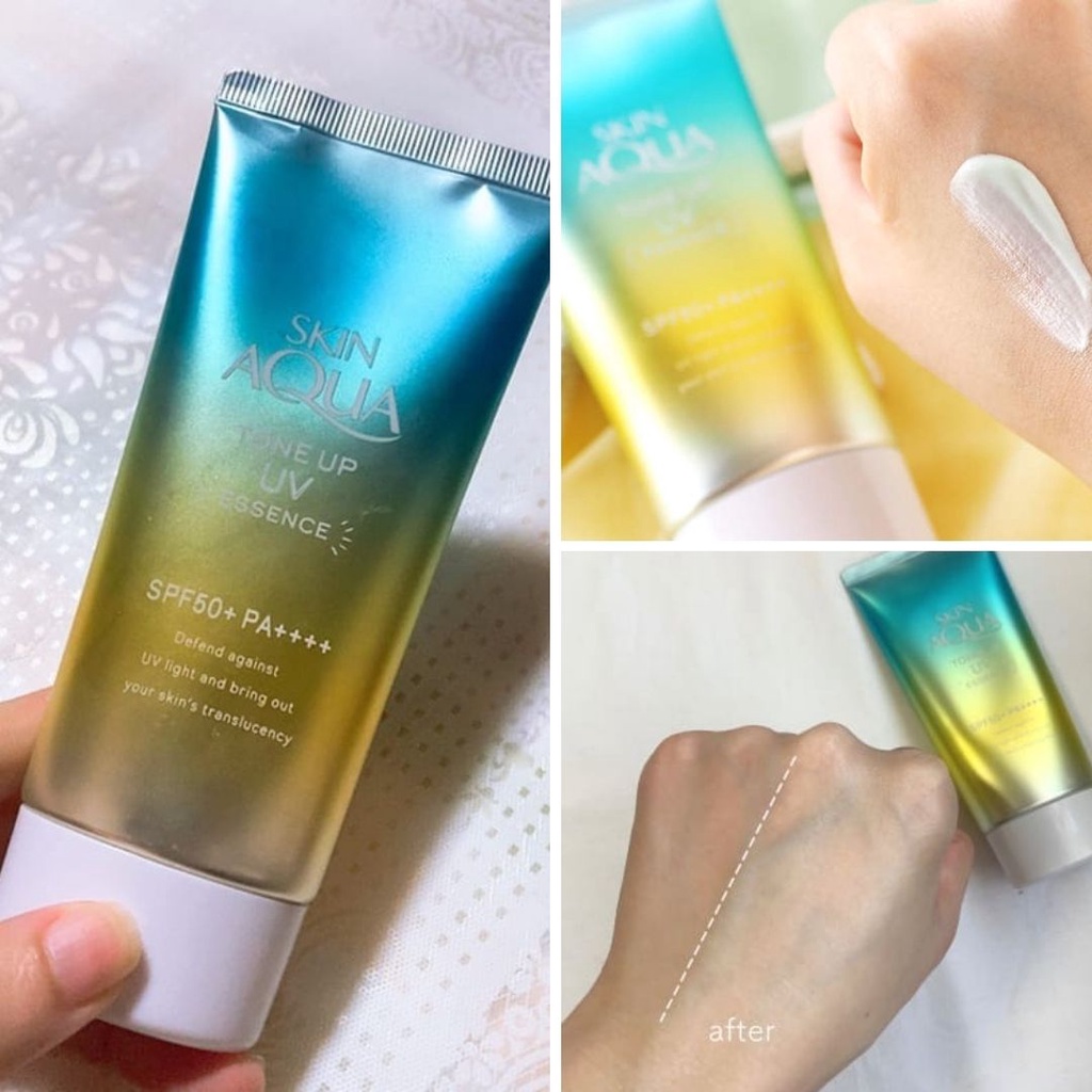 Kem Chống Nắng Skin Aqua Tone Up UV Essence Mint Green SPF 50+ PA++++ Dành Cho Mọi Loại Da-BẢN MÀU XANH
