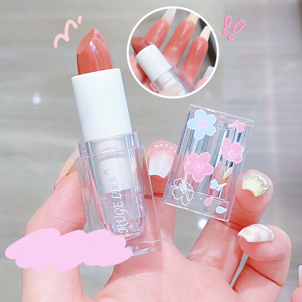 Son Môi MUGE LEEN 6 Màu Sắc Tùy Chọn Lâu Trôi Dưỡng Ẩm Chống Thấm Nước Giữ Màu Lâu Trong 24h