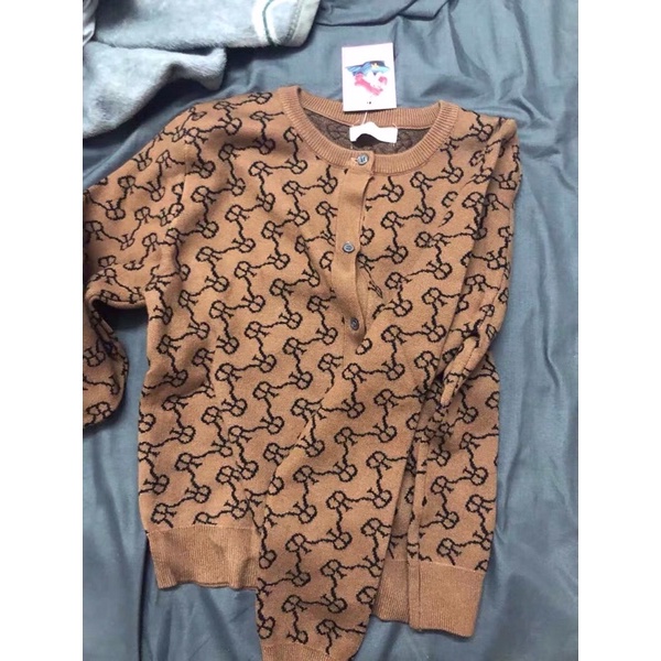 |GUGI SET| Set len cardigan croptop váy ROSE BLACKPINK TLÉA