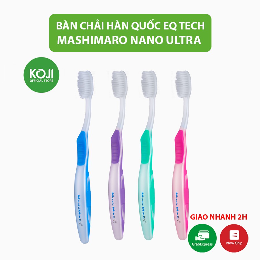 Bàn chải đánh răng EQ Tech Mashimaro Nano bàn chải lông mềm 2 tầng chính hãng Hàn Quốc diệt khuẩn khử mùi hôi bảo vệ lợi
