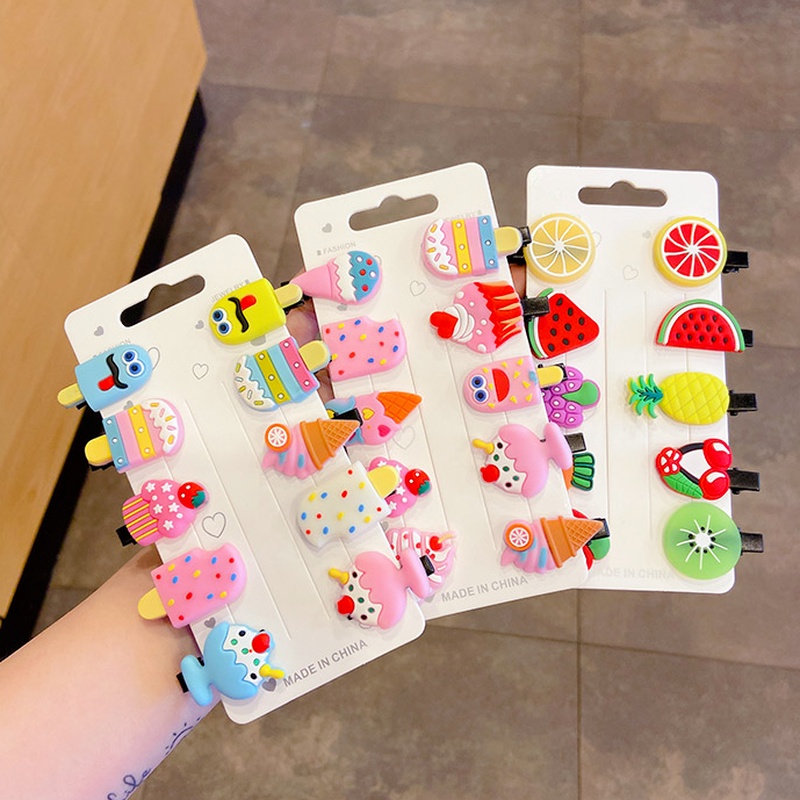 Kẹp tóc hình trái cây dễ thương phong cách Hàn Quốc cho bé gái