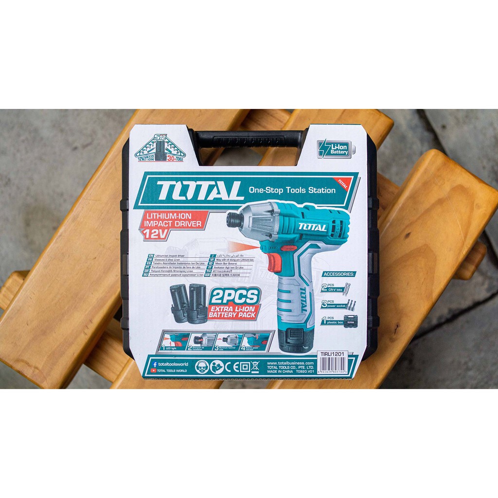 Máy vặn siết vít dùng pin sạc 12V (mã S12) TOTAL TIRLI1201
