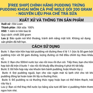 Bột Pudding Mole 200g Thạch Pudding Trứng Phô Mai Chocolate Cà Phê Khoai Môn