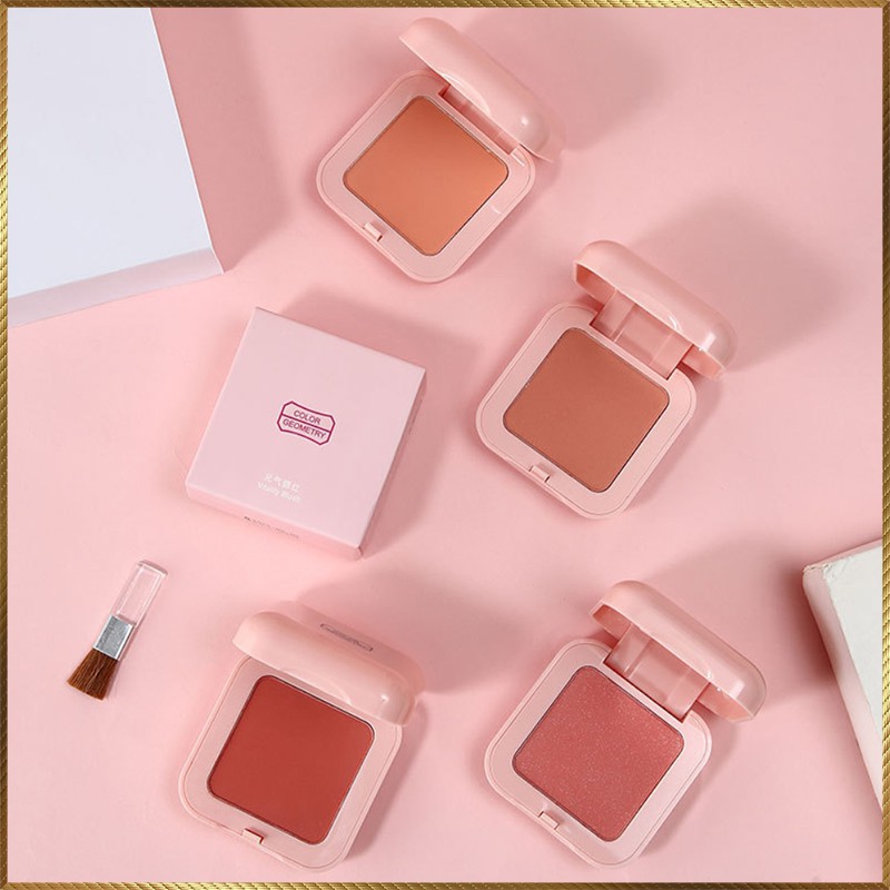 Phấn má hồng cam lâu trôi Blusher Color Geometry Lameila đơn sắc phấn mắt phấn má trang điểm Yasan