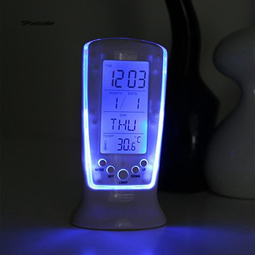 Đồng hồ báo thức kỹ thuật số tích hợp đèn LED xanh dương spbs _ LED