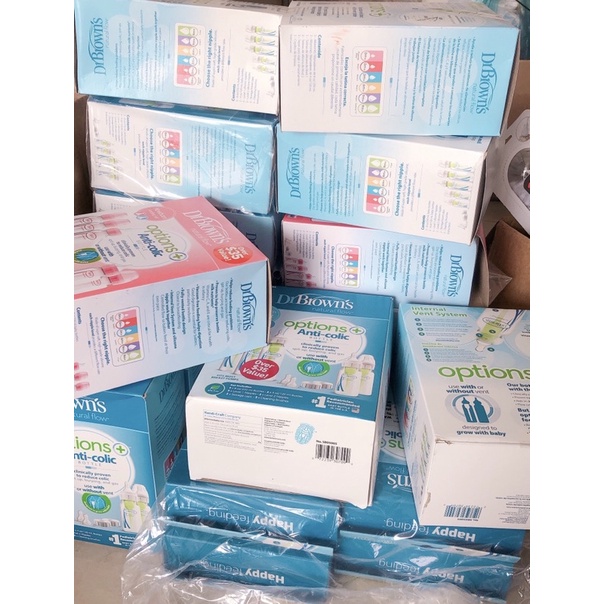 Bình sữa DR BROWN’S 120ML option PLUS [Có đổi size Ty]