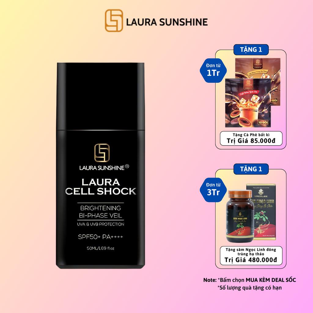 Kem chống nắng tế bào gốc Laura Sunshine Cell Shock Brightening Bi-Phase Veil SPF50+ PA++++ 50ml