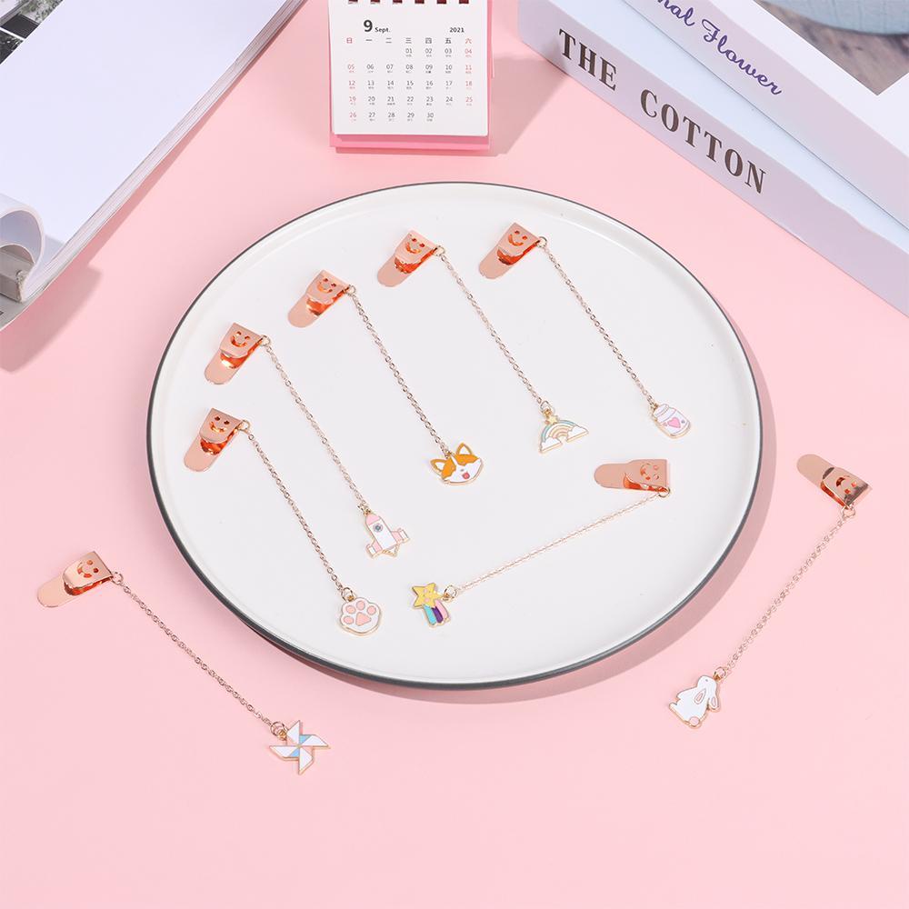 PINEVN Kẹp Đánh Dấu Trang Sách Di Động Mặt Dây Chuyền Dễ Thương