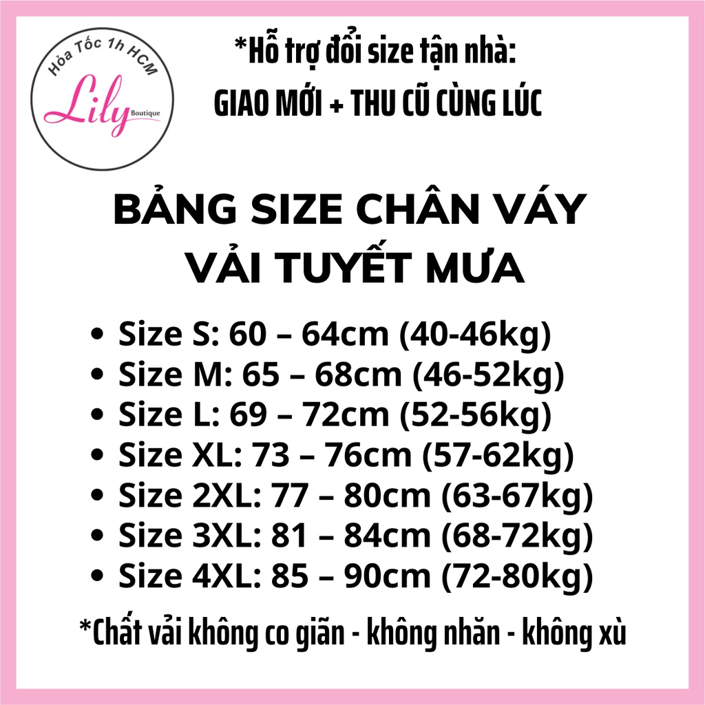 Chân Váy A Ngắn 38cm LILY Chất Tuyết Mưa Không Nhăn Váy Chữ A Công Sở 2 Lớp Kiểu Dáng Thanh Lịch BigSize Đến 80kg A38