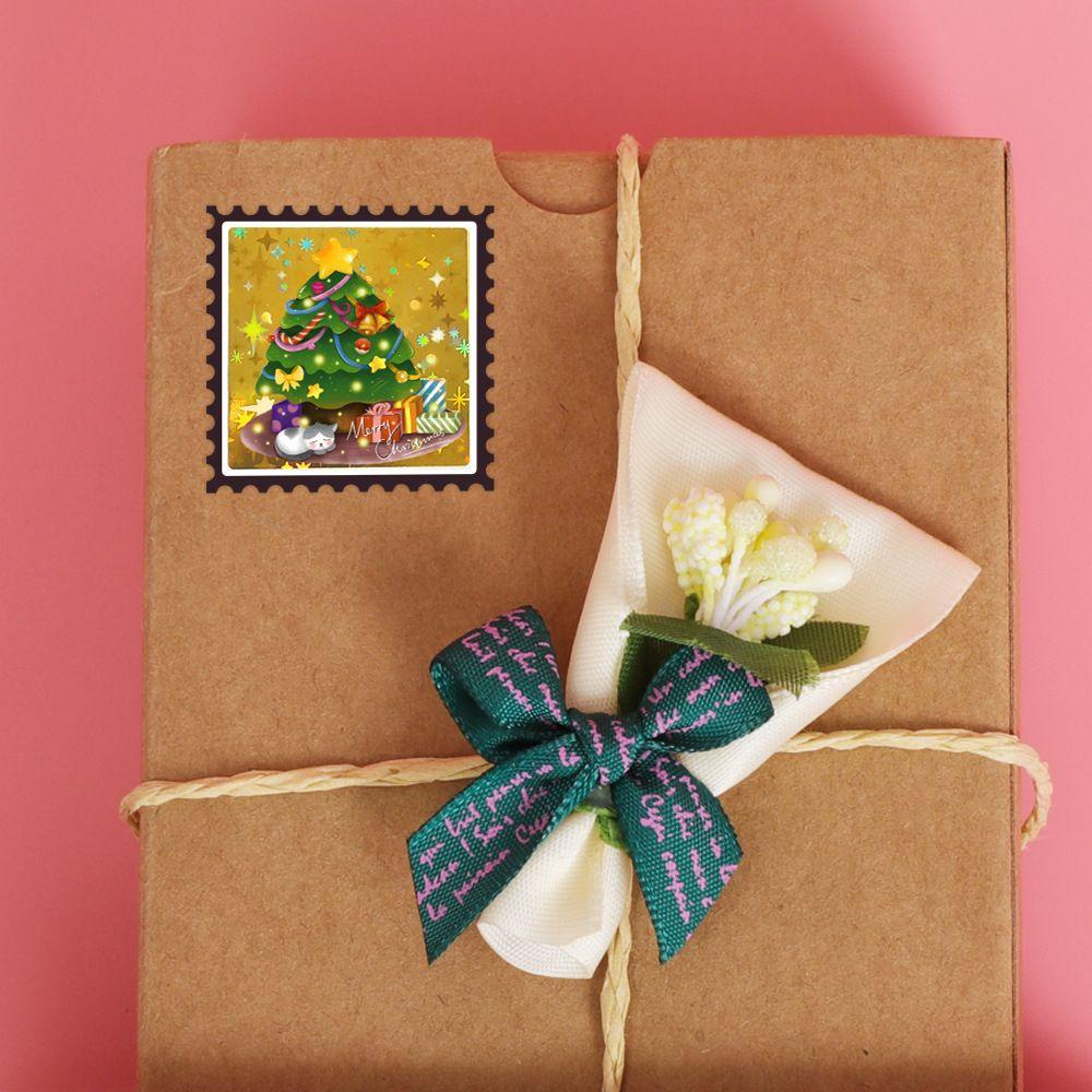 MUVAKO Nhãn Dán Trang Trí Hộp Quà Giáng Sinh In Chữ Merry Christmas