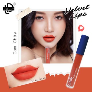 Son Dolly Blue Cao cấp Màu Cam Cháy